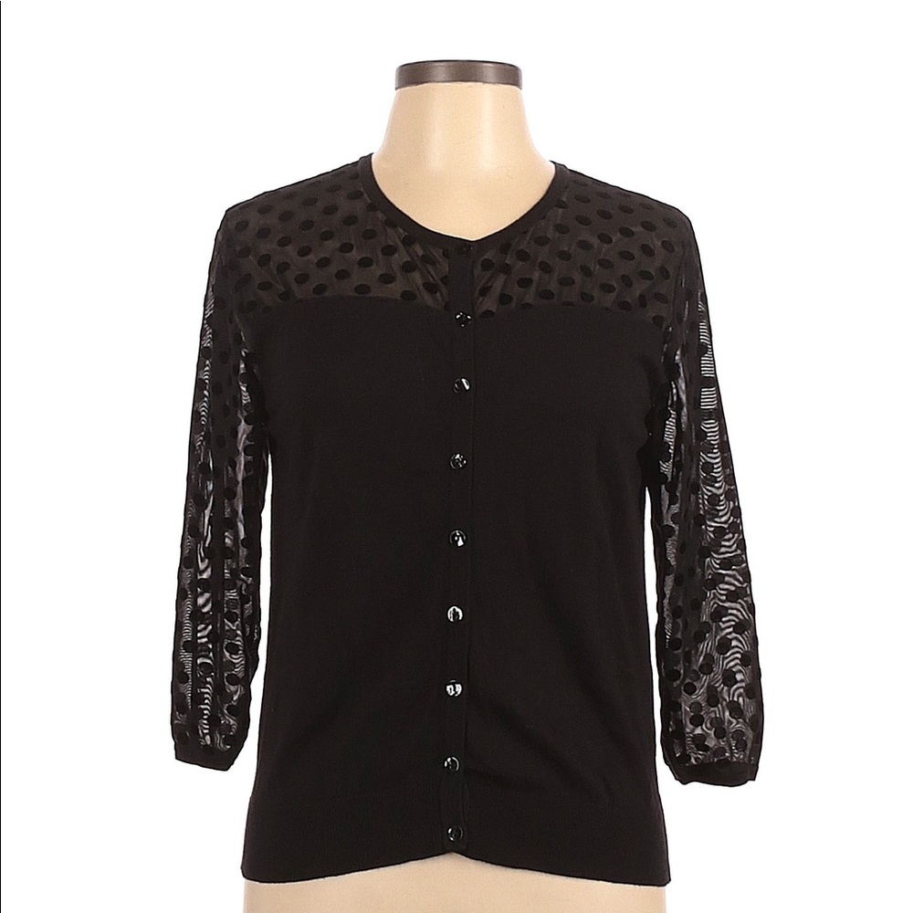 Black three quarter sleeve sweater